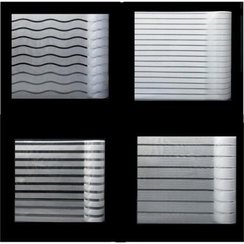 58cm Wide Static Adsorption Window Film Bathroom Sliding Door Office Translucent Stripe Decorative Glass Sticker Fensterfolie
