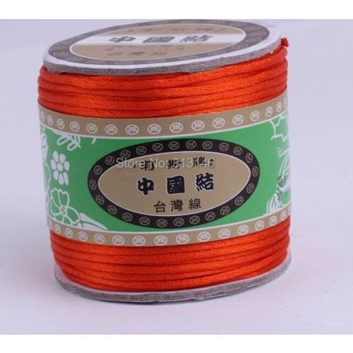 80M/Roll 1.5MM Braided Orange Red Nylon Chinese Knot Cord Macrame Beading Shamballa String Thread Handcraft Handmade Jewelery