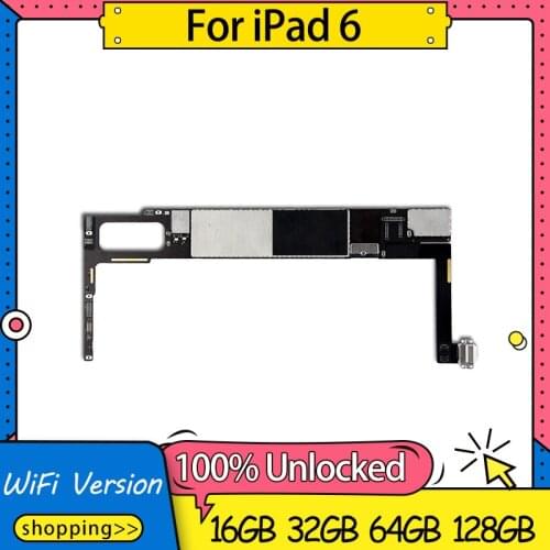A1566 Unlocked Motherboard For ipad 6 / Air 2 Logic board without touch id Wifi Version 16gb 32gb 64gb 128gb