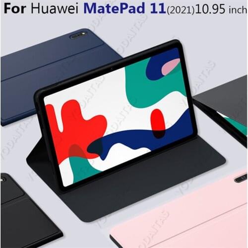 Book Style Stand Cover For Huawei Matepad 11 2021 10.95 inch For Matepad 11 Case Funda PU Leather Soft TPU Back shell Skins