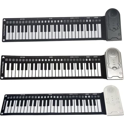 Multi Style Portable Recording Gift Silicone Children Electronic Keyboard Toys Flexible Folding Roll-Up Piano 49 Keys Music