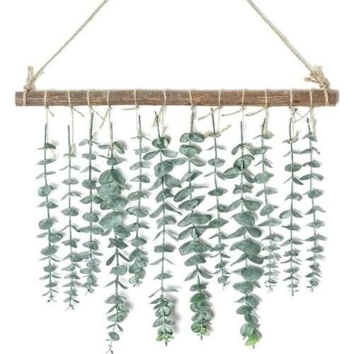 Artificial Eucalyptus Wall Hanging Decor-Fake Eucalyptus Leaves Greenery Farmhouse Rustic Wall Hanging for Wedding