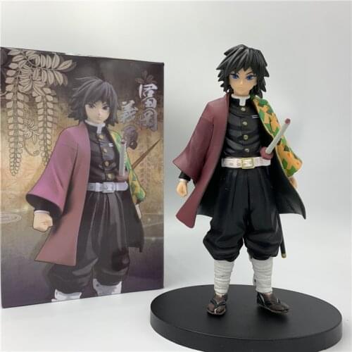 Demon Slayer Tomioka Giyuu Standing Classic Color Ver. PVC Action Figure Kimetsu no Yaiba Tanjirou Nezuko Model 16cm