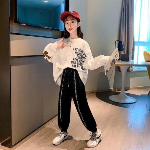 Teen Girls clothes set Pullovers Kids Spring And Autumn Suits Kids Sports Suits Girls Sportswear Kids Clothes 4 6 8 10 12 13