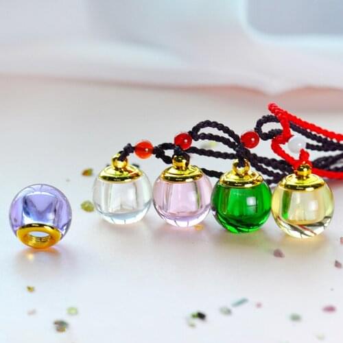 Colorful Perfume Bottle Car Pendant Empty Crystal Bottle For Essential Oil Car-Styling Car Hanging