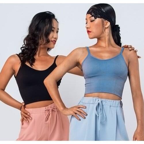 Latin Dance Underwear Sexy Suspenders Bra Stage Dance Underwear Dedicated Ballroom Cha Cha Practice Dance Clothes Tops DL6446