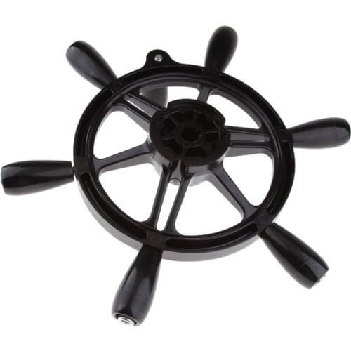 Metal 15 Inch Nautical Boat Ship 6 Spoke Steering Wheel 3/4 inch Tapered Shaft with Turning Knob - 38cm Dia - Weatherproof