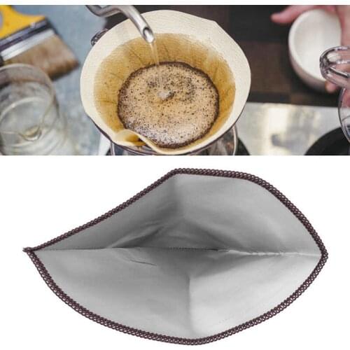 Reusable Pour Over Coffee Filter Stainless Steel Fine Mesh Coffee Filter Drip Cone Paperless Universal Coffee Filter