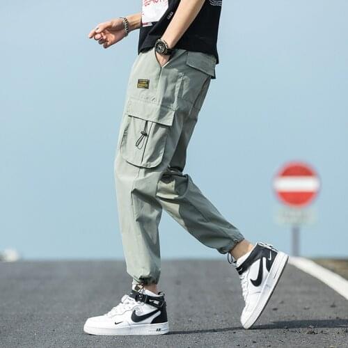 2021 Men Jogger Sweatpants Mens Cargo Pants Streetwear Hip Hop Casual Black Harem Pants Male Harajuku Fashion Trousers