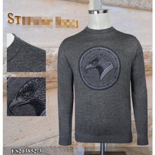 Billionaire Sweater Cashmere mens 2021 winter new Round neck high quality elasticity warm embroidery big size M-4XL Solid color