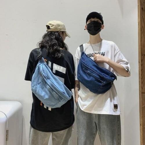 New Denim Shoulder Bag Girls Unisex Crossbody Bags for Women 2021 Large Capacity Messenger Bag Bolsos Para Mujer