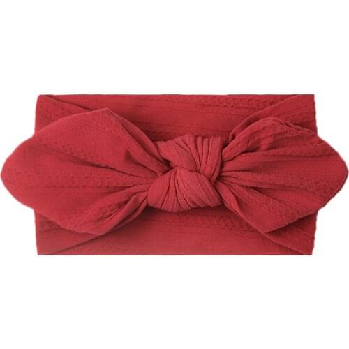 New Kids Headband Irregular Rabbit Ear Hairband For Girls Thick Headwrap Nylon Infant Jacquard Turban Soft Newborn Photo Props