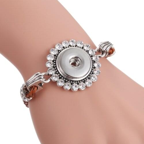 New Snap Jewelry Bracelets Adjustable Chain Bracelet Metal Snap Button Bracelet Fit 18mm Snap Buttons Interchangeable Jewelry