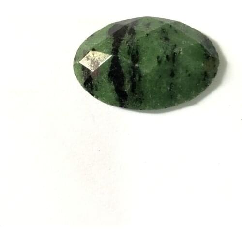 Wholesale 1pcs Natural Rub y Zoist Bead Cabochon Jewelry Ring Face 20x30mm Faceted Oval Gem stone Beads Cabochon