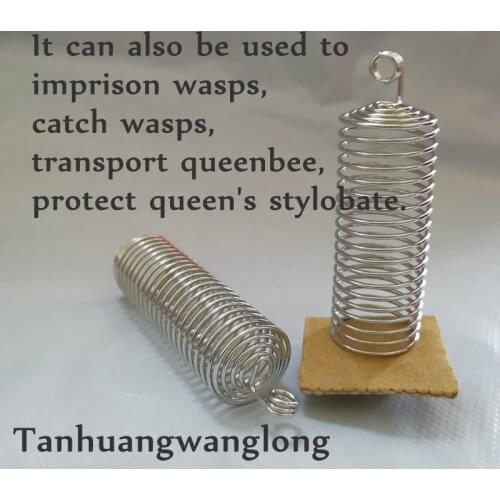 10 Pcs/Pack Beekeeping Tool Beekeeper Beehive Spring Type Queen Bee Cages Transport Equipment Queen House Steel Wire Catcher