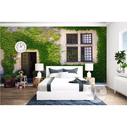 Custom photo 3d wallpaper Non-woven photo mural Plant vines window painting 3d wall room murals wallpaper for walls 3 d