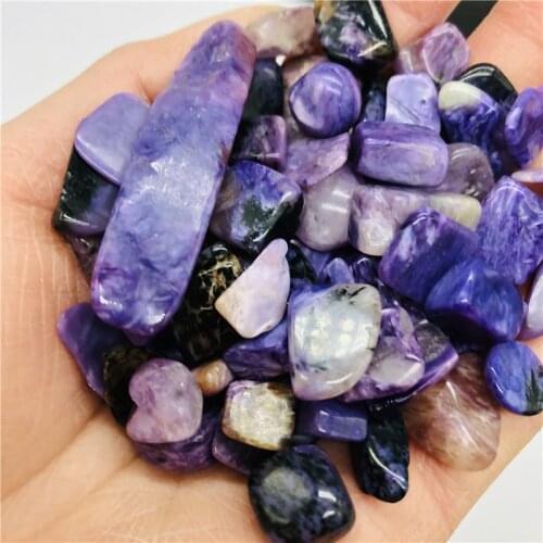 Natural Charoite stone point plate chips quartz crystal healing meditation rough mineral polished stone for home decoration