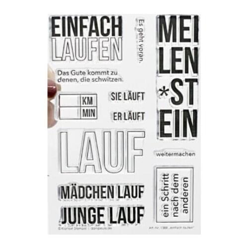 German Words Transparent Clear Silicone Stamp/Seal for DIY scrapbooking/photo album Decorative clear stamp ST0919