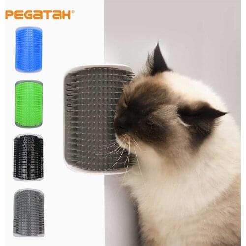 Cat Corner Scrubber Cat Supplies For Cat Dual Purpose Cat Scrub Corner Pet Massage Brush Cat Comb Brush