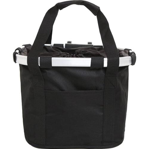 Foldable Detachable Bicycle Bike Front Canvas Basket ，Multi Purpose Pet Dog Travel Bag Bicycle Basket ,Aluminum Alloy Frame Pet