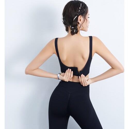 Sports underwear womens high-intensity shockproof running shock absorption naked vest fitness bra quick dry Yoga bra summer