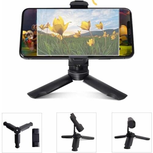 Universal Phone Mini Tripod 360°Spin Camera Cell Phone Holder Bracket Adjustable Clamp Mount Tripod Phone Holder mini clip stand