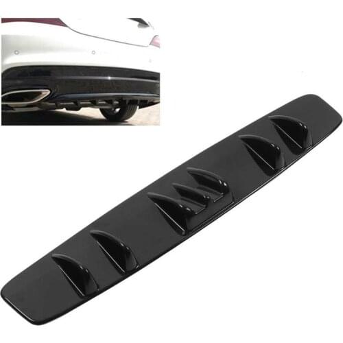 Universal Rear Spoiler Shark Fin Tail Bumper Diffuser Lip Glossy Black Exterior Body Kit Car Exterior Parts