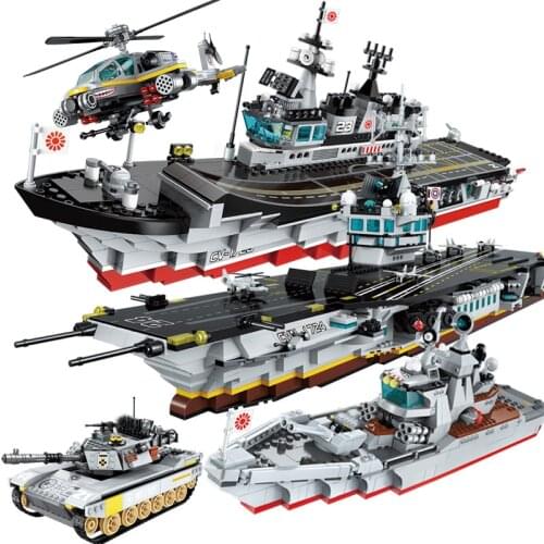 Military Aircraft Carrier Apache Attack Helicopter Special Forces Bricks Figures Building Blocks Sets Kids