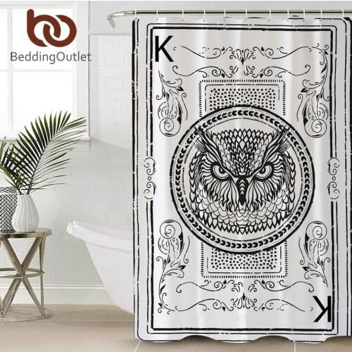 BeddingOutlet Cartoon Owl Shower Curtain Tribal Feather Waterproof Polyester Bath Curtain With Hooks Dreamcatcher Planet cortina
