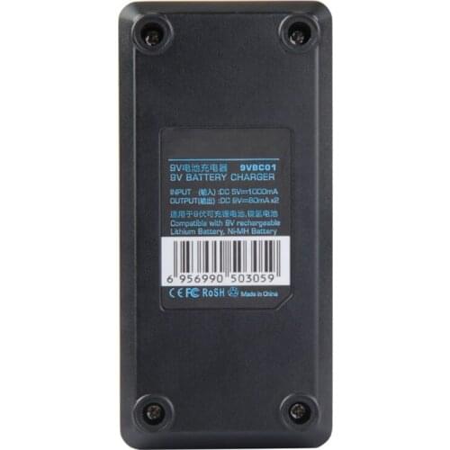 USB 9V 6F22 Battery Charger 2 Slot for 9V Rechargeable Li-lon and Ni-MH battery