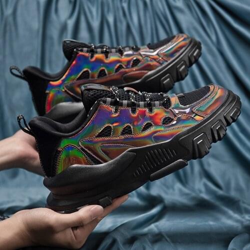 Womens Casual Sneakers Black Fashion Pltaform Reflective Shoes Women Comfort Outdoor Trainers Sneakers Unisex Zapatos Mujer 2020