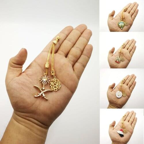 Golden tassel pendant Saudi Kuwait UAE Iraq National Emblem Sheikh Zayed Tasbih tassel arab accessory