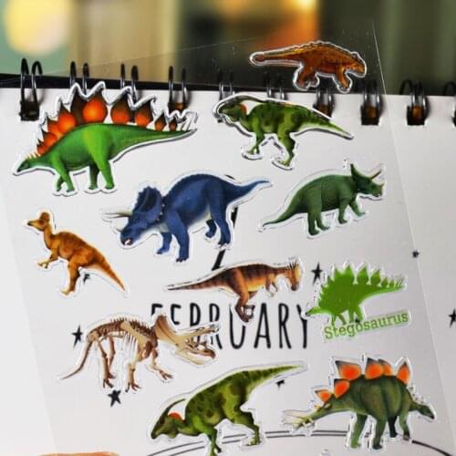 1pc Dinosaur World Candy Stickers 3D Three-dimensional Childrens Reward Stickers Mobile Phone DIY Cartoon Stickers Stok Label