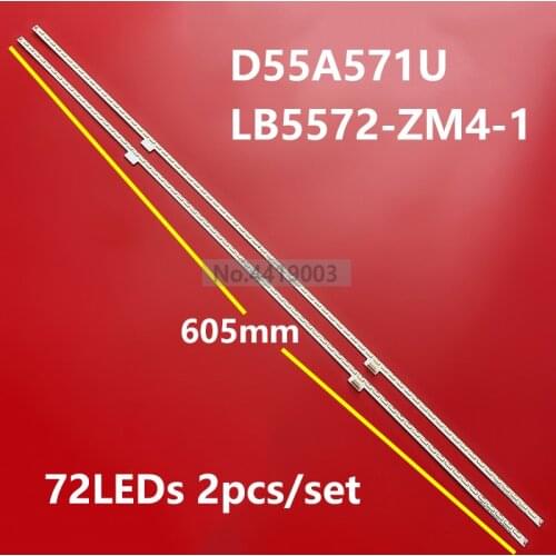 10PCS LED Backlight strip 72 led For GIC55LB14_B14_LED7020X2_V0.2 ZM4C-LB5572-ZM4-1 PF2 D55A561U D55A571U L55E5700A LE556700A-UD