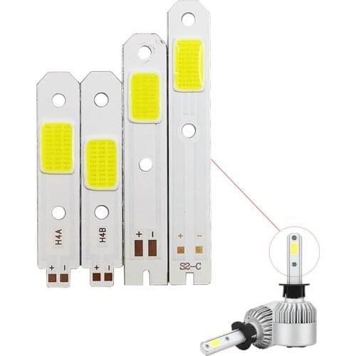 100pcs Wholesale S2 Car Headlight COB Chip H1 H4 H7 Auto Bulbs Accessories Light Kit 15W Cold White Color for Car Headlamps