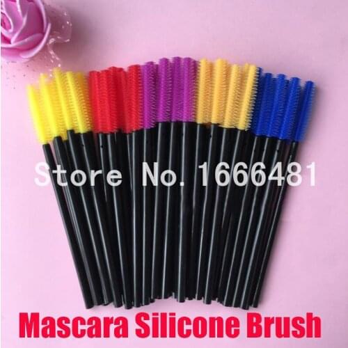 200pcs Multi-use Disposable Mascara Silicone Brush Makeup Brush Eyelash Extension Applicate Brush Free Shipping