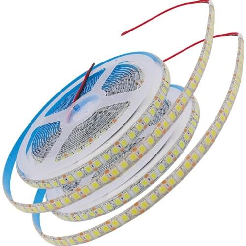 5M RGB LED Strip Light DC12V 2835 5050 5054 SMD Flexible LED Tape 60/120/240Leds Ribbon Waterproof Rope Light 3000K 4000K 6000K