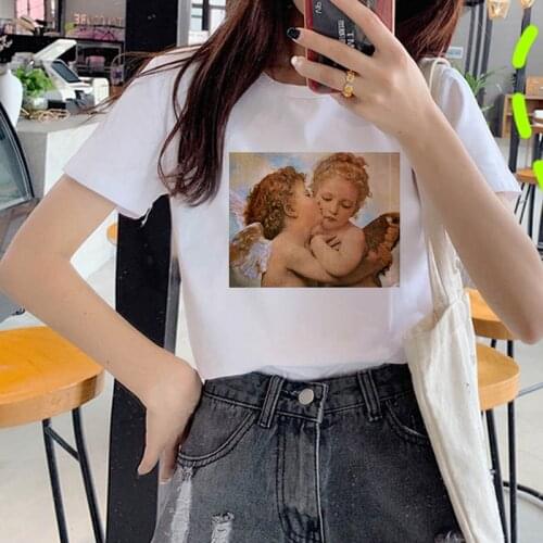 Angel tshirt women baby grunge harajuku aesthetic tshirt funny ulzzang Graphic hip hop female t-shirt clothes streetwear top