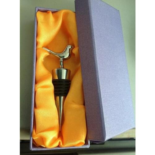 Fast shipping european style love bird sharp Red Wine Bottle Stopper Champagne stopper for Wedding Party favor decor Gift