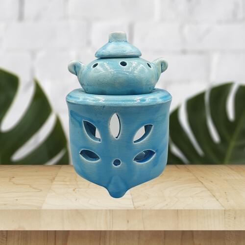 Adelya Life Handmade The Teapot Blue Censer Decorative gift