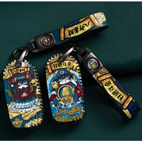 Genuine Leather Key Case For VW Volkswagen Lavida plus Sagitar Bora Tiguan Anglingdu Polo Passat Exploration Mountain