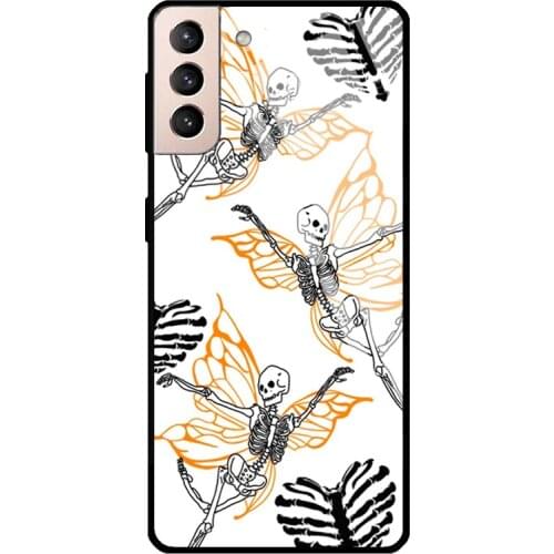 FAIRY SKELETON Tempered Glass Case For Samsung Galaxy S21 Ultra Note 20 S8 S9 S10 Note 10 Plus S20 FE