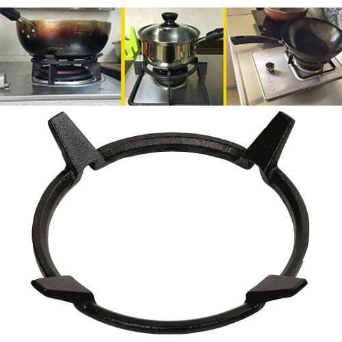Black Wok Stands Cast Iron Wok Pan Support Rack Wok Ring For Burners Protective Gas Hob Cookers Kitchen Cooking Tool Accessories