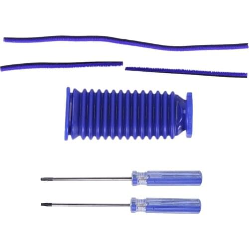 For Dyson V7 V8 V10 V11 Vacuum Cleaner Soft Roller Head Soft Plush Strip, Roller Suction Blue Hose