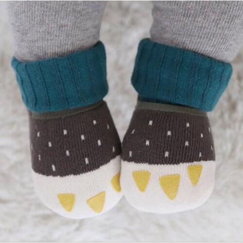 Infants Baby girls boys Cotton Anti-slip Kids Socks Toddler kids cute Paw Knitted floor and knee socks sets