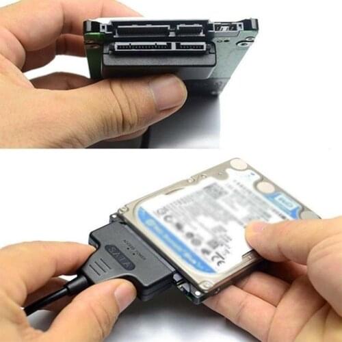 Cable HDD 7 + 15pin SATA, USB 2,0 a 2,5 pulgadas, adaptador para SATA disco de y duro HDD SSD J7X8