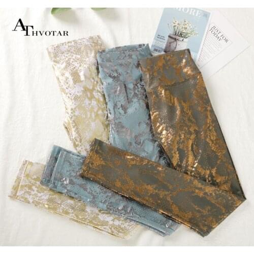 ATHVOTAR Sport Yoga Leggings Printing Fitness Outdoors Gym Women Leggings Sport Training Jogging Yoga Pants