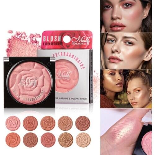 Matte Pearlescent Blush Long-lasting Brighten Skin Color Eyeshadow Blush Profile Powder
