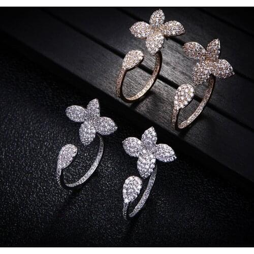 Fashion Micro CZ Pave Flower Drop Earring For Women Bridal Jewelry Gold Color Dangle Earrings, Bijoux Jewelry E8000