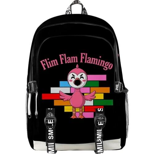 2021 Flim Flam Flamingo Merch 3D Print Men Women Backpack Oxford School Bag Hip hop Style Teenager Child Bag Travel Backpack